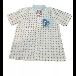 Pokemon Center Piplup Tropical Shirt Men M Adult